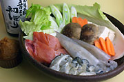 秋田味噌の海の幸鍋材料